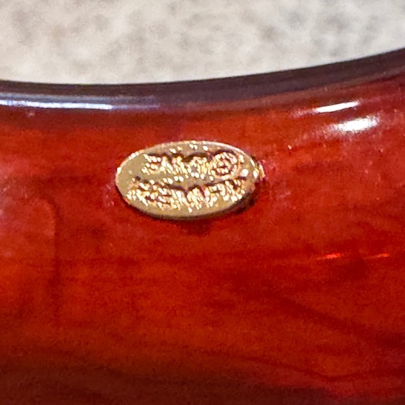 Kenneth Lane Bangle‎ Bracelet Dark Red Lucite Vintage Woman's 1980's EUC - Picture 8 of 9